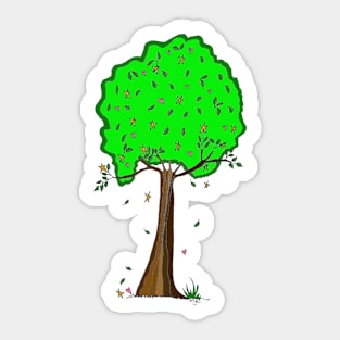 Hearts and Stars tree Sticker